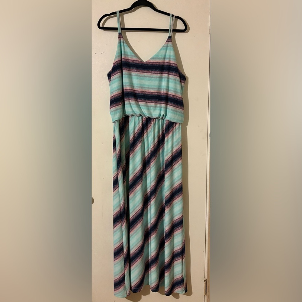 Elegant Striped Maxi Dress